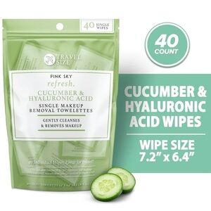 Refresh Cucumber & Hyaluronic Acid Single Makeup Removal Towelettes